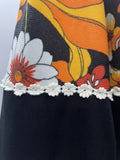 zip back  womens  vintage  Urban Village Vintage  smock dress  short dress  scooter dress  scooter  red  psychedelic  psych  orange  modette  MOD  mini dress  micro mini  long sleeved  long sleeve  lily  floral print  empire line  empire  dress  dolly dress  dolly  black  60s  1960s  12