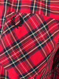 vintage  Urban Village Vintage  tartan  s  retro  Red  MOD  mens  long sleeves  Long sleeved top  long sleeve  Fred Perry  fred  embroidered logo  Embroidered  collar  checked  button down collar  button down