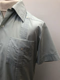 vintage  Urban Village Vintage  urban village  urban  summer  stitch detailing  S  retro  mens  guayabera  cuban  collar  blue  big collar  70s  70  1970s
