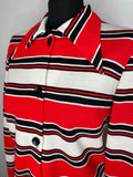 white  vintage  Urban Village Vintage  urban village  tunic  striped  stripe  Shirt  retro  red  printed shirt  modette  mod  long sleeves  dagger collar  dagger  button down  button  black  70s  1970s  Online store