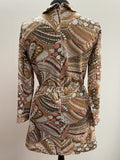 womens  vintage  Urban Village Vintage  urban village  roll neck  retro  psychedelic  psych  pin  modette  MOD  mini dress  micro mini  long sleeve  high neck  dress  collared dress  brown  autumn  60s  1960s  10