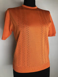 womens  vintage  Urban Village Vintage  urban village  top  short sleeved  patterned  orange  MOD  knitwear  knitted  knit  jumper  60s  1960s  12