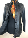 1970s Fitted Leather Jacket by Campri - Size UK 10