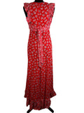womens  waist belt  Vintage Clothing Birmingham  vintage  Urban Village Vintage  urban village  UK  tie waist belt  tie back waist belt  summer dress  summer  style  short sleeved  short sleeve  round neck  red  print dress  maxi dress  maxi  long length dress  long length  ladies  hippie  frill detail  frill  floral print  floral  fashion  dress  cotton dress  Cotton  clothing  clothes  boho  bohemian  birmingham  8  70s  70  1970s
