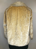 womens jacket  womens coat  womens  Winter Coat  vintage  Urban Village Vintage  urban village  real fur  Jacket  fur collar  cream astrakhan  coney fur collar  Coney Fur  coney  coat  button  blonde  beige  Astrakhan collar  Astrakhan