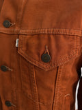 vintage levis  1970s levis  white tab  vintage  Urban Village Vintage  urban village  small  s  pockets  orange  mens  long sleeve  levis strauss  levis  levi strauss  levi  Denim jacket  denim  cotton denim  collar  button  brown