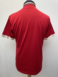 vintage  Urban Village Vintage  urban village  summer  Red  polyester  polo top  polo  mens  logo  L  Gabicci  four button  dress  Cotton  collar  button down  70s  1970s