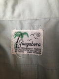 vintage  Urban Village Vintage  urban village  urban  summer  stitch detailing  S  retro  mens  guayabera  cuban  collar  blue  big collar  70s  70  1970s