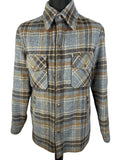 Vintage 1970s Wrangler Checked Fleece Lined Dagger Collar Lumberjack Shirt Jacket - Size L