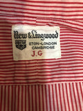 vintage  Urban Village Vintage  urban village  striped shirt  Shirt  satin  red  New and Lingwood  Mens Shirts  mens  long sleeve  Gentlemans collar  formal shirt  formal  Eton College Shirt  collar  60s  1960s