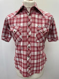 vintage  Urban Village Vintage  urban village  short sleeved  short sleeve  Shirt  Red  press stud fastening  press stud  mens  M  jingler  dagger collar  dagger  collar  chest pockets  check  70s  1970s  1960s