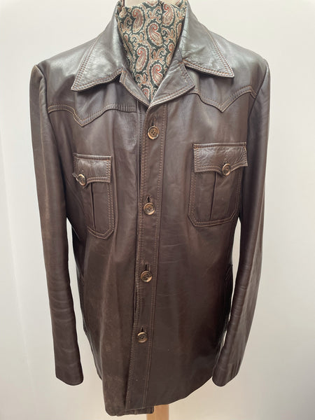 1970s Leather Jacket by Echtes Leder Size L Urban Village Vintage UrbanVillageVintage