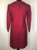 womens  vintage  Urban Village Vintage  urban village  sleeve  round collar  red  mini dress  metallic  dress  cream collar  burgundy  8  60s  1960s