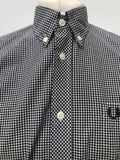 Urban Village Vintage  short sleeved  Shirt  MOD  Mens Shirts  mens  L  Gingham  Fred Perry  check  button down collar