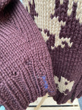 1970s Starsky Style Knitted Cardi with Thunderbird Design - M