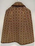 Vintage 1960s Welsh Wool Tapestry Cape & Gilet Set Brown Yellow Urban Village