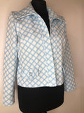 womens  vintage  Urban Village Vintage  urban village  retro  pockets  open design  open blazer  long sleeve  lightweight jacket  lightweight  Jacket  button  blue  blazer jacket  Blazer  Berketex  60s  1960s  10