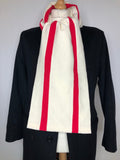 wool  winter  white  vintage  Urban Village Vintage  urban village  Stripes  striped  stripe  scarf  red  pure wool  pure new wool  One Size  MOD  mens  made in uk  knitwear  knitted  knit  cream  college scarf  60s  1960s  100% Wool