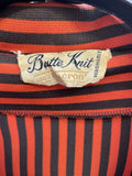 womens shirt  womens jacket  womens  vintage  Urban Village Vintage  urban village  Stripes  Shirt  retro  red  Orange stripes  orange  MOD  long sleeve  Jacket  high neck  dagger collar  dacron  collar  coat  button down  butte knit  brown  70s  60s  1970s  1960s  12