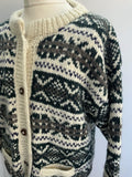 xl  Wool Blend  wool  winter  vintage  Urban Village Vintage  urban village  thick  round neck  patterned  pattern  mens  long sleeve  cardigan  cardi  button front  button  70s  1970s  100% Wool