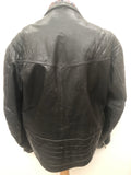 XL  vintage  Motorcycle  mens  Leather Jacket  Leather detailing  Leather  Jacket  fringing  Black Leather  Black  Biker Jacket  Biker Urban Village Vintage