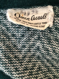 womens  vintage  Urban Village Vintage  Queen Casuals  Lightweight Knit  light knit  knitwear  knitted  knit  green  chevrons  chevron stripes  chevron stripe  chevron  cardigan  70s  70  1970s  12