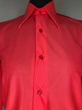 womens  vintage  top  red  dagger collar  blouse  8  70s  1970s