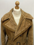 wooden buttons  Winter Coat  winter  vintage  Urban Village Vintage  urban village  Sherpa  shearling  mens  long sleeve  driving coat  corduroy  collar  car coat  button down  brown  aviator jacket  aviator coat  aviator  70s  1970s