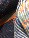 western  vintage  Urban Village Vintage  urban village  stitch detailing  stitch detail  Shirt  saw tooth  retro  pockets  pearl snap  orange  Mens Shirts  mens  long sleeve  levis strauss  levis  L  collar  chest pockets  checkered  checked  check shirt  check  button down  blue