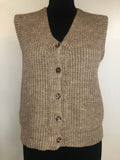 Womens 1970s Button Front Tank Top - Size UK 16
