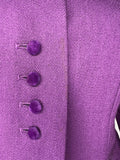 womens  winter coat  vintage  velvet trim  Urban Village Vintage  urban village  purple  peplum coat  peplum  Nam Reebi  mod  long sleeve  Jacket  high neck  fitted waist  collar  coat  button  60s  1960s  12