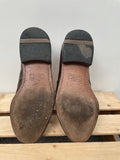 vintage  Urban Village Vintage  urban village  slip on  samuel windsor  Leather  heeled  elasticated  brown stitch  brown  block heeled  9  70s  1970s