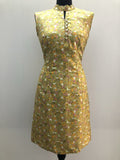 1960s Floral Print Button Front Dress - Size UK 12