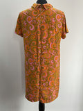womens  vintage  turtle neck  short sleeve  shift dress  roll neck  retro  psychedelic  Paisley Print  paisley  orange  MOD  mini dress  festival  dress  acid  60s  1960s  12