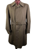Vintage 1970s Coat with Zip in Check Lining in Brown by Lord - Size L-XL