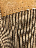 vintage  Urban Village Vintage  Three Button  pockets  Mens jacket  mens coat  M  Leather  knitted  jacket  Glenhusky of Scotland  cardigan  cardi  brown leather  brown  70  1970s