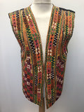 Vintage Ethnic Embroidered Waistcoat - Size M