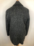 wool  Winter Coat  winter  vintage  Urban Village Vintage  urban village  thick  pockets  mohair  Mens Mac  mens coat  mens  L  Jacket  Grey  front pockets  collared  collar  coat  button fastening