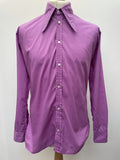 1970s Dagger Collar Shirt in Purple - Size L
