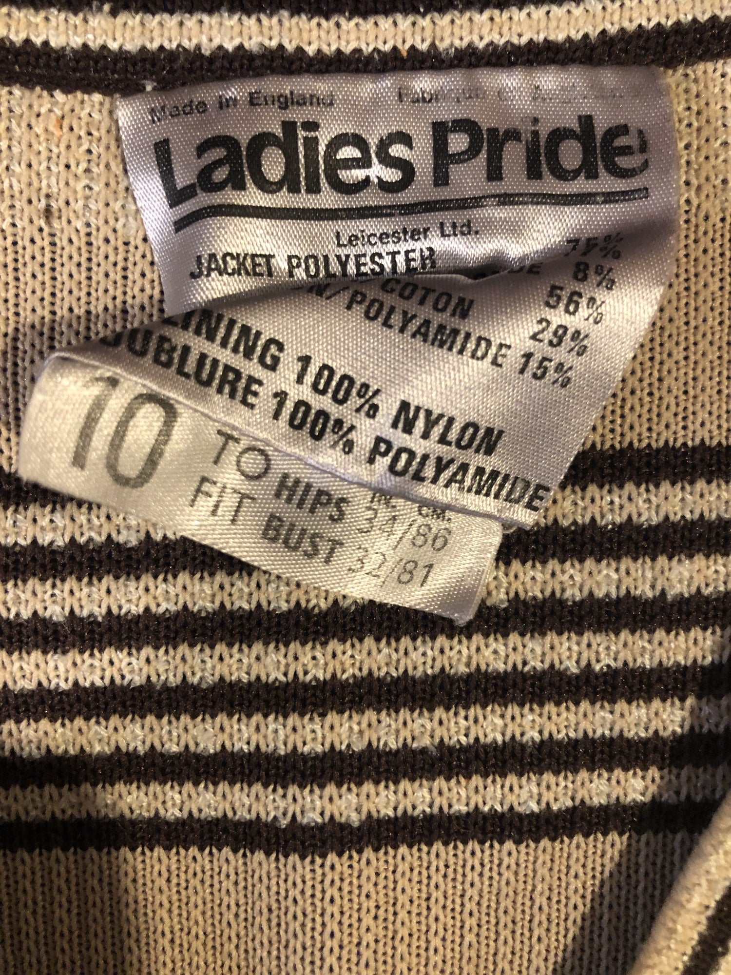 zip front  womens  waistcoat  vintage  Vest  tunic top  tunic  top  Tank Top  Stripes  light knitwear  Ladies Pride  knitwear  knitted  Kintwear  hippy  brown  boho  bohemian  70s  1970s  10