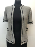 1970s Silver Metallic Cardigan Jacket - Size 10