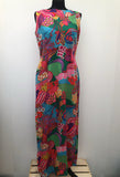 Hukilau Fashions  Hawaiian Dress  womens  vintage  Urban Village Vintage  summer dress  psychedelic  psych  multi  maxi dress  long dress  intricate design  hippie  flower power  floral dress  floral  female print  dress  60s  1960s  10