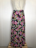 womens  vintage  Urban Village Vintage  urban village  summer dress  summer  skirt  retro  multi  maxi skirt  full skirt  floral print  floral  elasticated  Dorothy Perkins  circle print  boho  70s  1970s  10