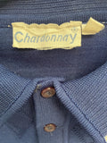 vintage  Urban Village Vintage  urban village  short sleeved  short sleeve  polo top  polo shirt  polo  pockets  pocket detail  patterned  pattern  MOD  midi  mens  Lightweight Knit  light knitwear  light knit  knitwear  knitted  knit  front pockets  electric blue  elasticated  diamond pattern  collared  collar  chest pockets  button front  button  blue  60s  1960s