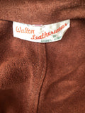 womens jacket  womens coat  womens  Walton Leatherwear  waistcoat  waist belt  vintage  vest  Urban Village Vintage  summer  Suede Jacket  Suede  press stud fastening  Jacket  fitted  collar  brown  70  1970s  12