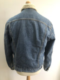 Urban Village Vintage  trucker  Sherpa  red tab  Outerwear  mens  logo  levis  levi strauss  L  jean  Jacket  Denim  blue  badge