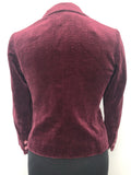 womens  vintage  velvet  Urban Village Vintage  short  retro  red  pink  Jacket  dogtooth  blazer jacket  Blazer  70s  1970s