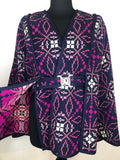 womens  Welsh Woollens  welsh wool  welsh  waist belt  vintage  Urban Village Vintage  tapestry  S  purple  pink  MOD  cape  caerwys clothes  blue  60s  1960s