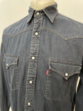 vintage  Urban Village Vintage  urban village  stitch detailing  Navy  Mens Shirts  mens  levis  l  decorative buttons  blue
