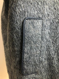 wool  Winter Coat  winter  vintage  Urban Village Vintage  urban village  thick  pockets  mohair  Mens Mac  mens coat  mens  L  Jacket  Grey  front pockets  collared  collar  coat  button fastening